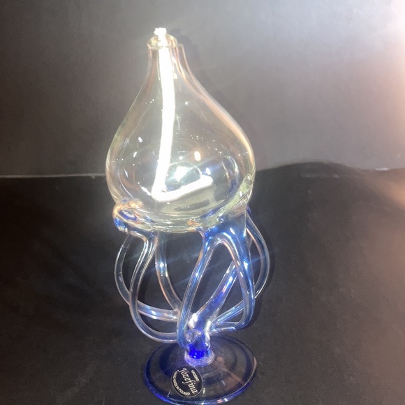 Jozefina Krosno blown glass octopus oil lamp vintage - Picture 12 of 13